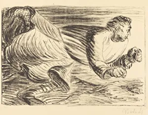 Der wütende Barbare, um ca. 1916/17. Ersteller: Ernst Barlach