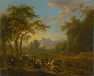 Holland Fine Art Drucke: Raid, ca 1717. Creator: Huchtenburgh, Jan van (1647-1733)