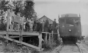 Early 20th Century Railways Drucke: Railroad station, between c1900 and 1916. Creator: Unknown