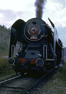 Old Fashioned Train Station Drucke: Railway engine
