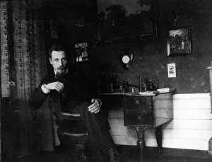 Anonymous Photography Germany Drucke: Rainer Maria Rilke in his study, c. 1905. Creator: Anonymous