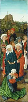 Jesus Christ Biblical Scene Drucke: Raising of the Cross (Left Wing of the Triptych)