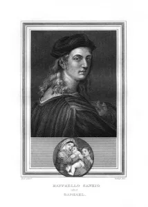 Renaissance Painter Drucke: Raphael or Raffaello, master painter and architect of the Florentine School