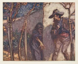 Brothers Grimm Fairy Tale Drucke: Rapunzel, 1909