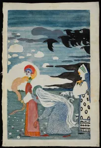 Centre Georges Pompidou Paris Drucke: The Ravens, 1907. Creator: Kandinsky, Wassily Vasilyevich (1866-1944)