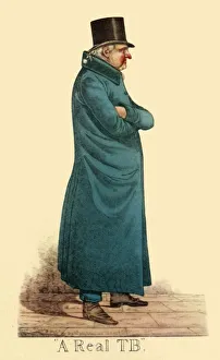 Drucke von Ein wahrer TB, 1824, (1945). Ein wahrer echter Blauer, (Tory Royalist). Karikatur des britischen Verlegers, Buchhändlers und Druckers John Bell (1745-1831) Richard Dighton Drucke: Ein echter TB, 1824, (1945). Künstler: Richard Dighton