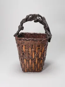 Asian Decorative Arts Drucke: Rectangular Flower Basket, c. 1900. Creator: Unknown