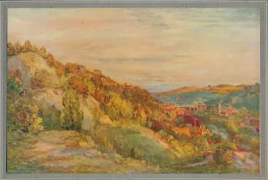 Shropshire Landscape Photography Drucke: The red bridge, Ironbridge, 1910, (c1932). Artist: Philip Wilson Steer