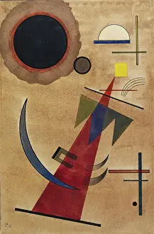 Wassily Kandinsky Paintings Drucke: Red in a pointed shape, 1925. Creator: Kandinsky, Wassily Vasilyevich (1866-1944)