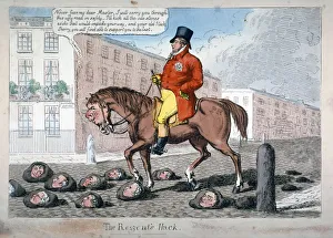 British Royal Satire Drucke: The Regents Hack, 1812