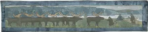 Nicholas Roerich Art Drucke: Reindeers. North