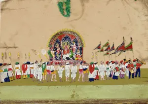 Asian Heritage Images Drucke: Religious Procession: Durga, c1800. Creator: Unknown
