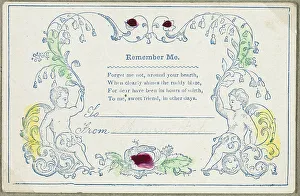 Heritage Art America Drucke: Remember Me (valentine), c.1830. Creator: Unknown