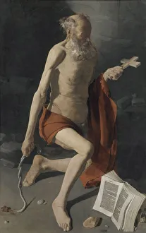 Baroque Art France Drucke: The Repentant Saint Jerome