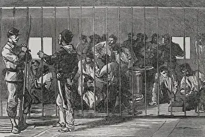 Historical Engravings Drucke: Repression after the fall of the Paris Commune, Paris, France, 1871. Creator: Unknown