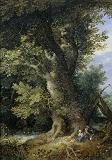 Jan Brueghel The Elder Artwork Drucke: Rest on the Flight into Egypt, 1600-1699. Creator: Unknown
