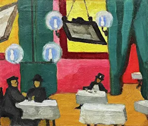 Genre Painting Style Drucke: Restaurant, 1911. Creator: Rozanova, Olga Vladimirovna (1886-1918)