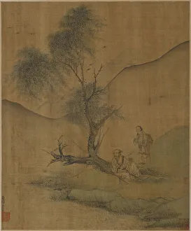 Chinese Heritage Images Drucke: Resting Under Willows, Possibly Ming dynasty, 1368-1644. Creator: Unknown
