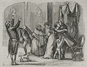 French Revolutionary Wars Drucke: Return of the Basque emigrants, War of Roussillon, (1793-1795), 1851. Creator: Unknown
