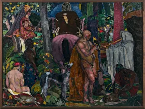 Genre Oil On Canvas Drucke: The Return from the Hunt, c. 1913
