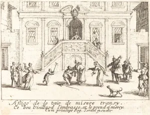 Parable Of The Prodigal Son Drucke: Return of the Prodigal Son, 1635. Creator: Jacques Callot