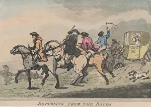 Eighteenth Century Colour Etchings Drucke: Returning from the Races, December 1, 1791. December 1, 1791. Creator: Thomas Rowlandson