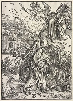 Heritage Images Germany Drucke: Revelation of St. John: Angel with the Key of the Bottomless Pit, 1511