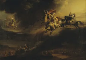 Drucke von Die Fahrt der Valkyrinnen, im Bestand des Nationalmuseums Stockholm zu finden Richard Wagner Drucke: Ritt der Walküren