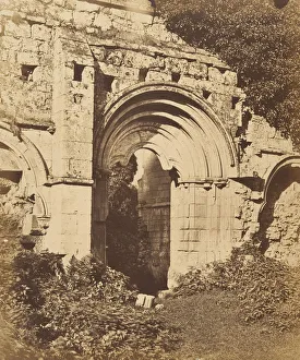 Reiwaulz Abbei. Tür des Refektionssaals, 1850er Jahre. Ersteller: Joseph Cundall