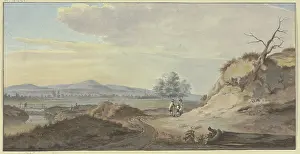 Heritage Art Netherlands Drucke: On the right, a sandy slope with a withered tree
