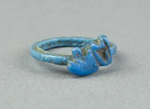 Ring: Figur des sitzenden Bären (Thot), Ägypten, Neues Reich, Dynastie 18 (ca. 1390 v. Chr.)