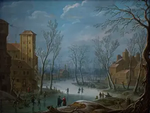Oil Painting On Wood Panel Drucke: Rink, c1730. Creator: Unknown