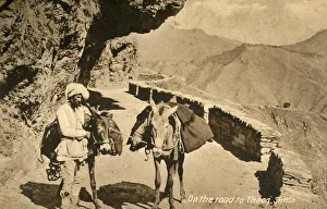 British Imperialism In India Drucke: On the road to Theog, Simla, c1918-c1939. Creator: Unknown