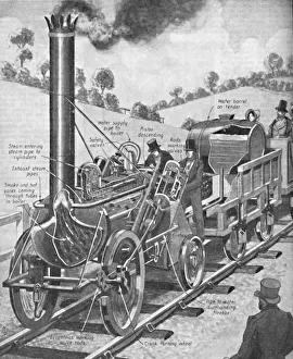 British Steam Train History Drucke: The Rocket Astonishes Everyone, c1934