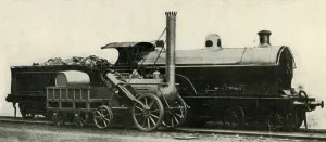 Classic Steam Locomotives UK Drucke: The Rocket Contrasted with the Lost Type of 4-4-0, c1930. Creator: Unknown