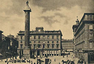 Marcus Aurelius Column Drucke: Roma - Square and Column of Marcus Aurelius, 1910