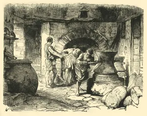 Edmund Ollier Artwork Drucke: A Roman Bakery. Creator: Unknown