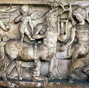 Centaur Mythology Drucke: Roman depiction of a centaur in a Bacchic procession, 2nd century
