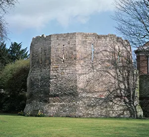 Yorkshire Historical Sites Drucke: A Roman multangular tower, 3rd century