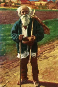 Cigarette Card Album Images Drucke: Romanian beggar, c1928. Creator: Unknown