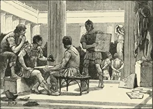 Roman Empire Drucke: The Romans at Corinth, 1890. Creator: Unknown