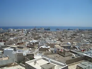 Mediterranean Coastline Images Drucke: Rooftop view and Mediterranean, Sousse, Tunisia, 2009. Creator: Amanda Waite