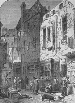 Slums Drucke: Die Kramschlucht von St Giles, London, 1850 (1878)