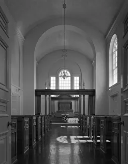Michael Walters Photography Drucke: Rotherham Crematorium interior, 20th July 1962. Artist: Michael Walters