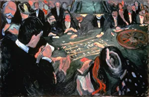 Drucke von Das Roulettischtal in Monaco, 1903 Edvard Munch Drucke: Die Tischspiele-Roulette in Monaco, 1903. Künstler: Edvard Munch