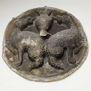 Mythische Biester Drucke: Rundel mit Paar Drachen, zwischen 12. und 13. Jahrhundert. Schöpfer: Unbekannt.