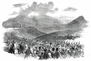 Ebenezer Landells Artwork Drucke: The Royal Procession to Holyrood, 1850. Creator: Ebenezer Landells