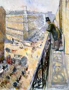 Drucke von Rue Lafayette, Paris 1891 aus der Sammlung des Nasjonalgalleriet in Oslo Edvard Munch Drucke: Die Rue Lafayette in Paris im Jahr 1891. Künstler: Edvard Munch