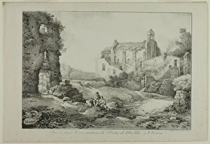 Nineteenth Century Military History Drucke: Ruins of the Commanding Post of the Order of Malta