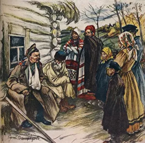World War I Era Posters Drucke: A Russian War Fund Poster, c1914. Artist: Sergi Vinogradoff